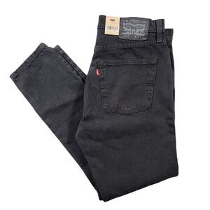Levis 512 Slim Tapered‎ Jeans 33 x 30 Charred Marshmallow Black Distressed